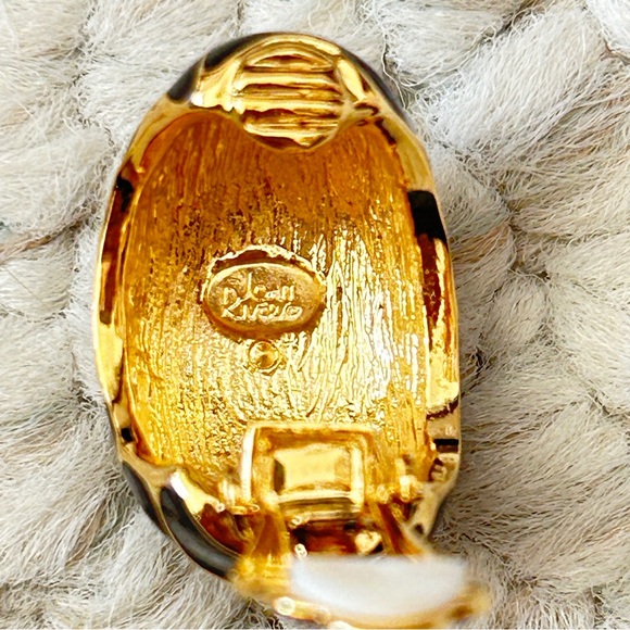 BOGO Vintage QVC Joan Rivers Classics Collection “Nautical J Hoop” Clip Earrings - Picture 9 of 12